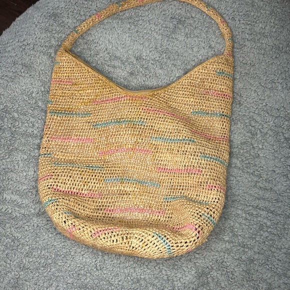 Scala straw bag, slight staining on the inside. - Picture 3 of 4